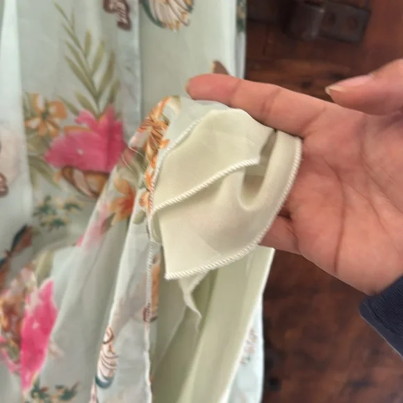 Chicwish Floral Maxi Dress - Green and Pink - Picture 8 of 9